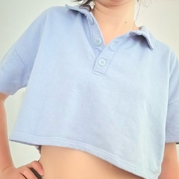 BP. CROP BOXY POLO BLUE - XS - Picture 5 of 13